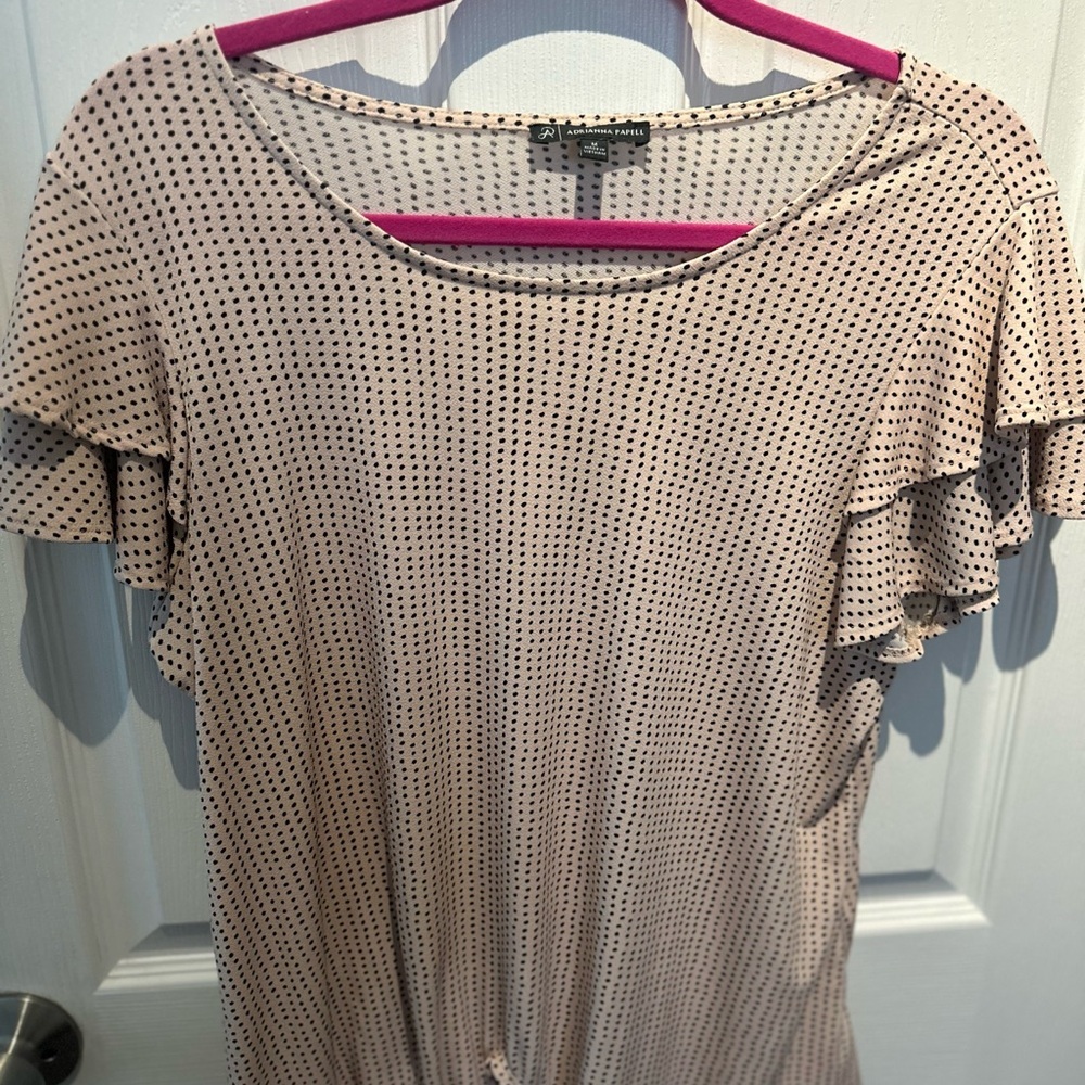 NWOT ADRIANNA PAPELL Womens Tulip Sleeve Blouse Shirt Top Size Medium RETAIL $59 - Picture 5 of 6